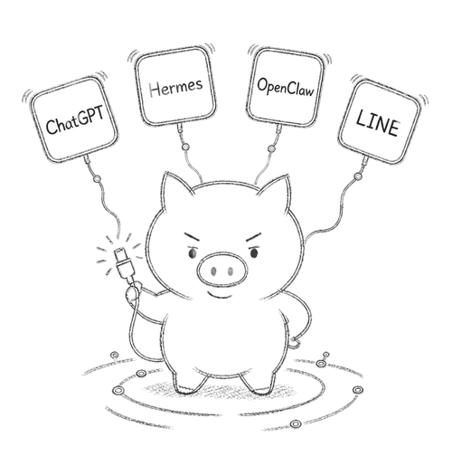 ChatGPT、Hermes、OpenClaw 與 LINE 連接 KingJoo MCP 示意